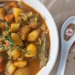 potatoes, carrots, curry