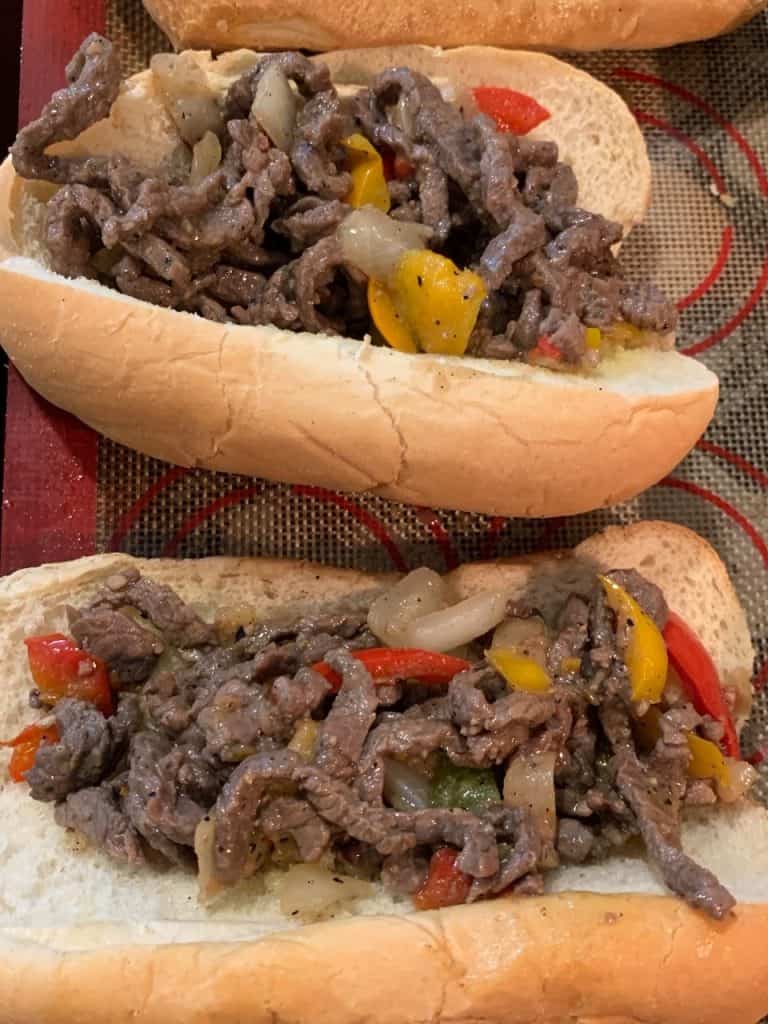 homemade philly cheesesteak