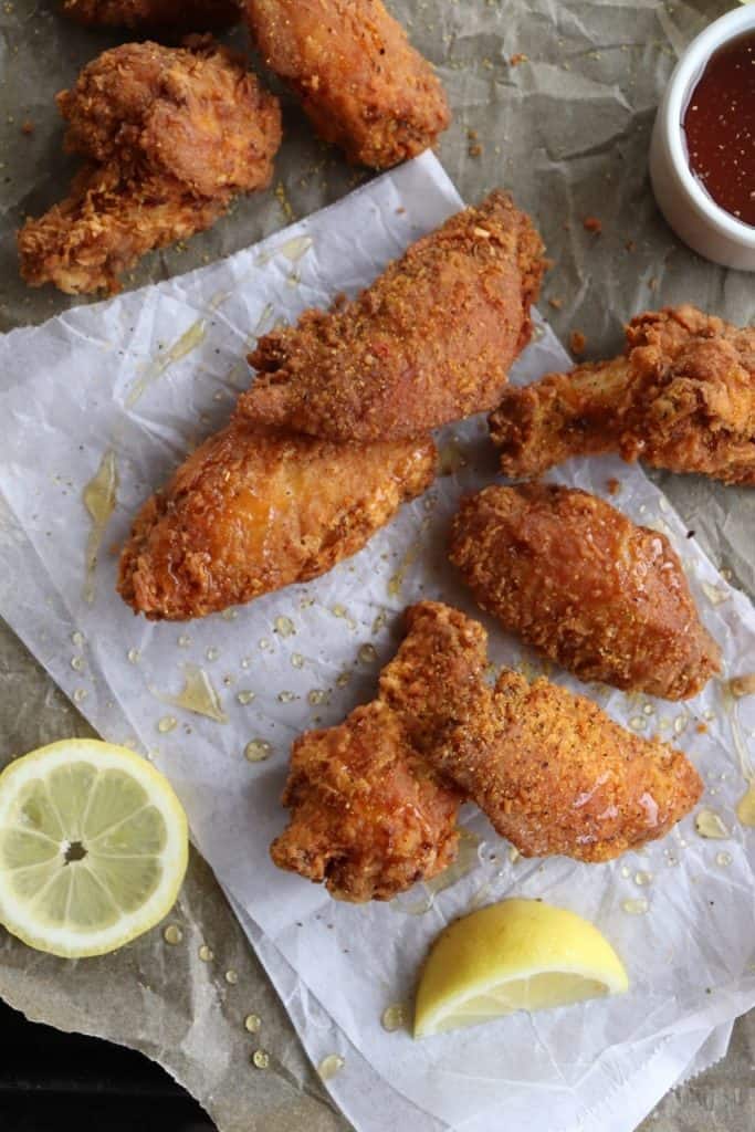 Lemon Pepper Honey Chicken Wings