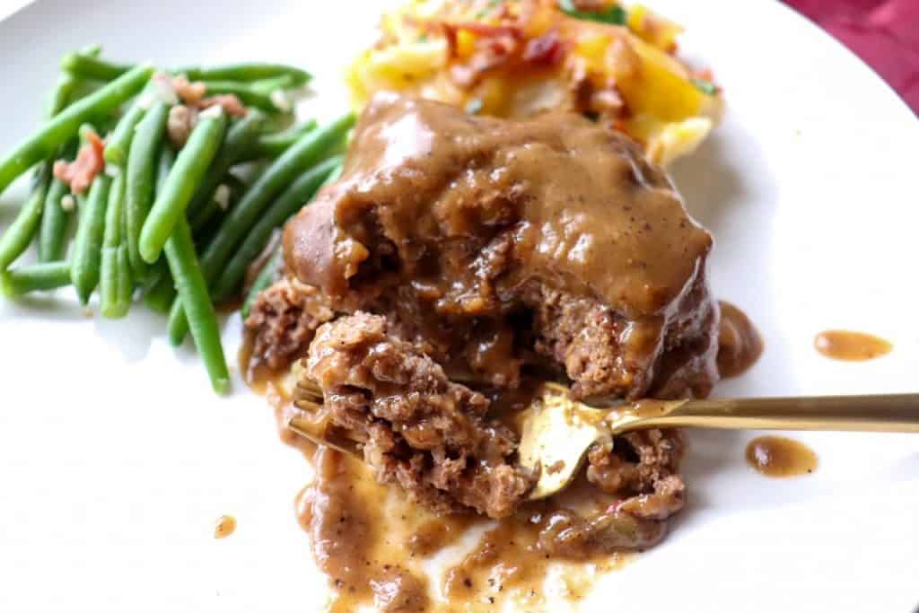 Brown Gravy Smothered Hamburger Steaks