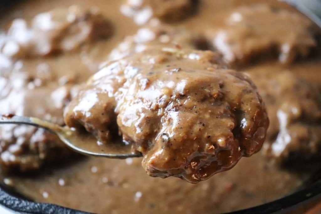 Brown Gravy Smothered Hamburger Steaks