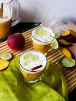 Bourbon Peach Limeade Smash