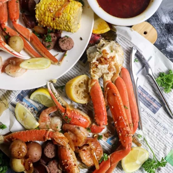 The Most Delicious Garlic Butter Seafood Boil - Razzle Dazzle Life