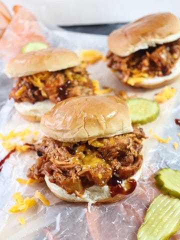 Slow Cooker BBQ Chicken Sandwiches