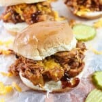 Slow Cooker BBQ Chicken Sandwiches