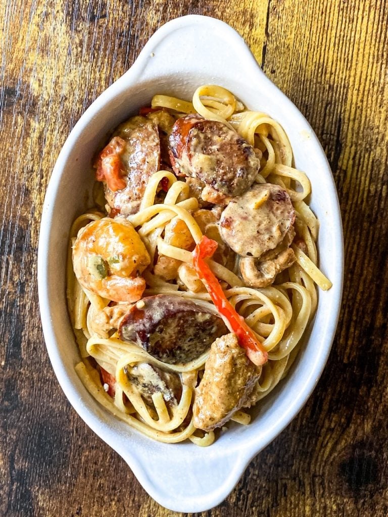 Creamy Rasta Pasta with Smoked Sausage and Chicken