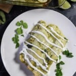 Green chile chicken enchiladas