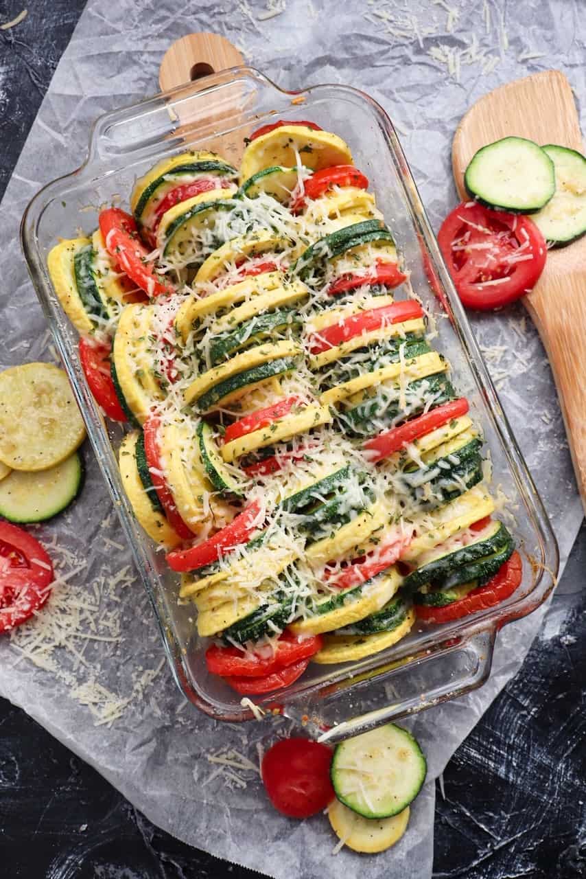 Parmesan Squash and Tomato Bake