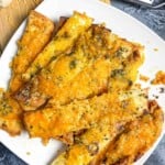 Slice of Air Fryer Cheesy Garlic Naan Bread