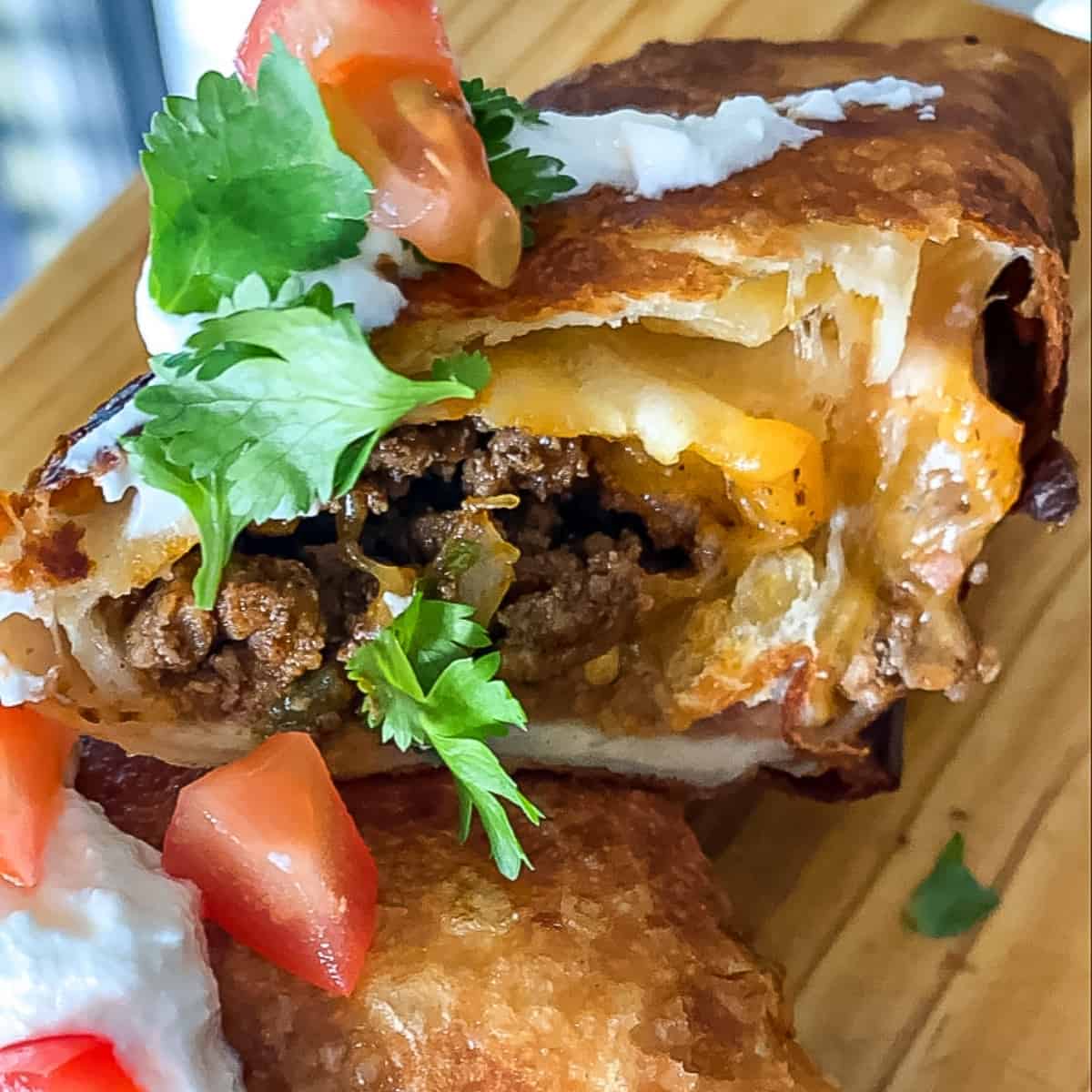 Shredded Beef Chimichangas + Video