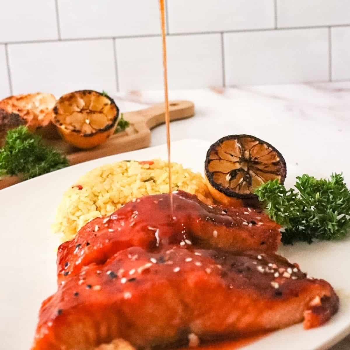 Honey Sriracha Glazed Salmon in the Air Fryer Razzle Dazzle Life