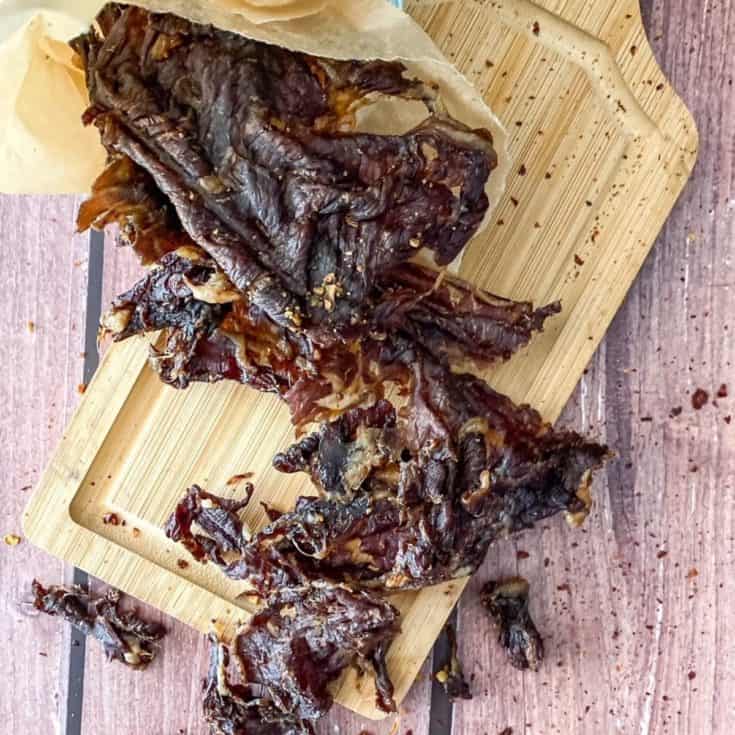 Sweet and Spicy Beef Jerky- Air fryer recipe