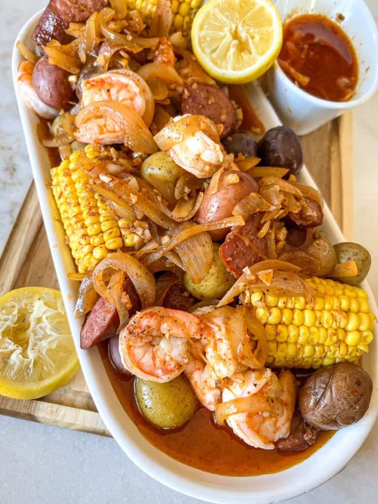 Seafood Boil in a Bag with Garlic Butter - Simple Seafood Recipes