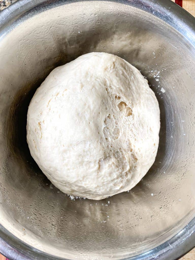 pretzel dough in a bowl