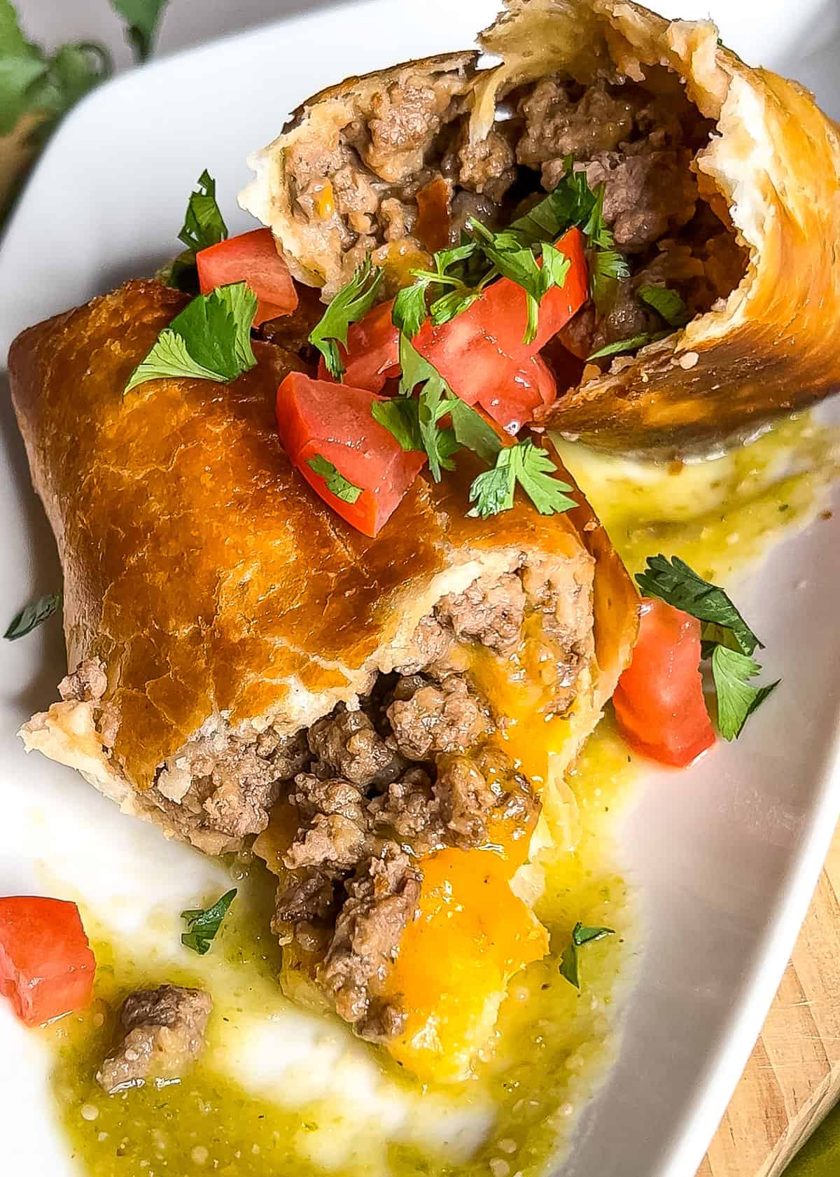 Mexican Shredded Beef Chimichangas