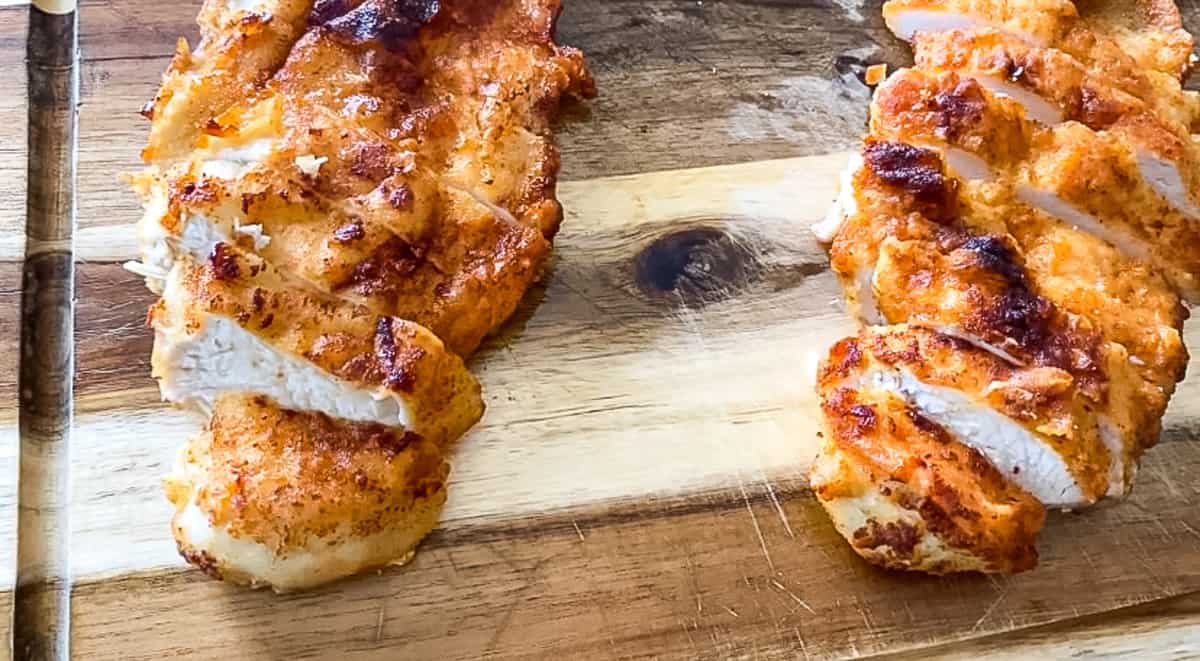 fried chicken thinly sliced for smothered chicken with grits recipe