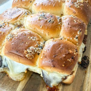 platter of roast beef sliders