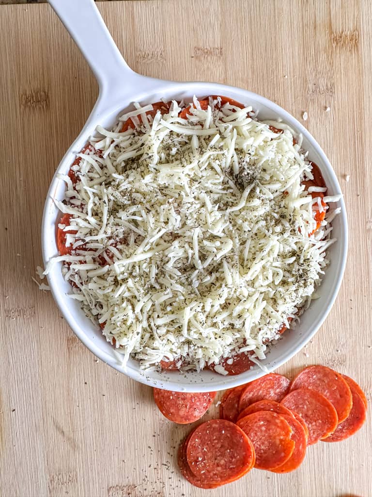 unbaked pizza dip