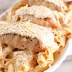 plated cajun pasta with salmon