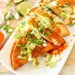 plated taco dorados
