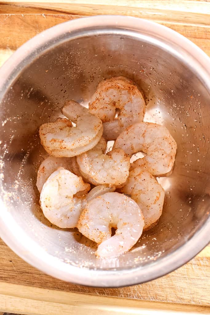 raw shrimp in a bowl