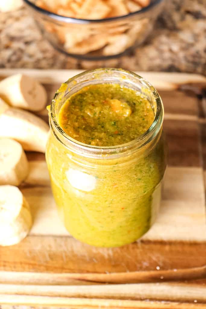 open jar of sofrito