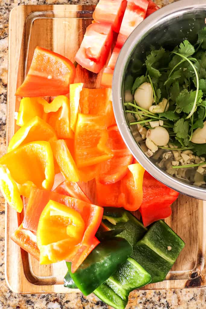 overhead view of ingredients