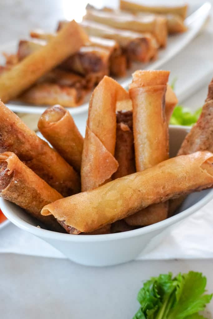 plated spring rolls