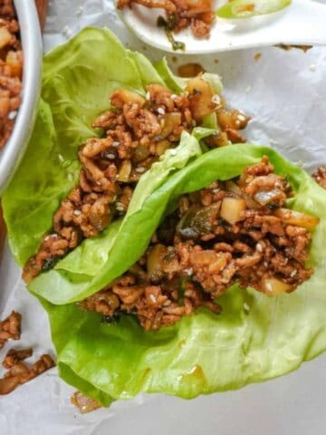 two chicken lettuce wraps