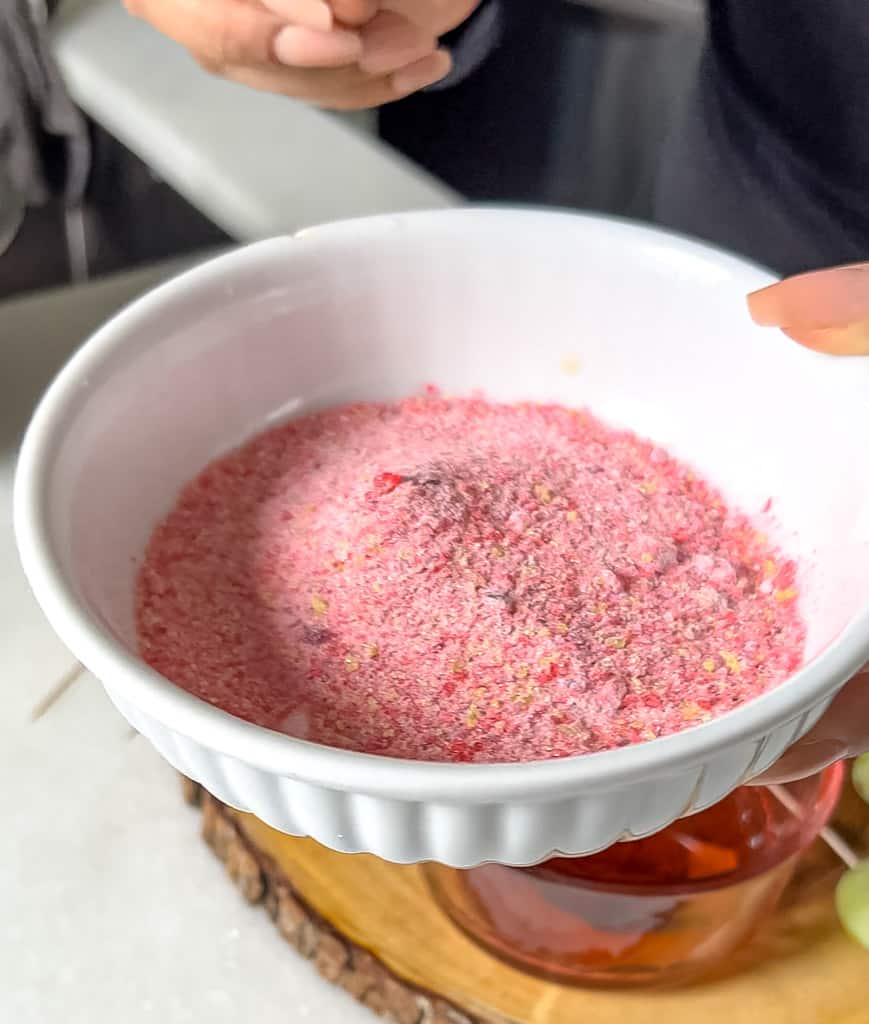 crushed candy mixture in a bowl