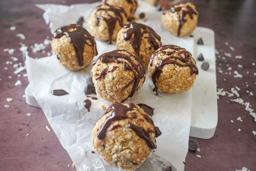 chocolate covered protein balls