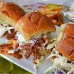 plated bbq pulled pork sliders