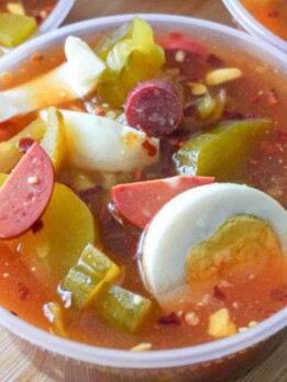 close up view of a spicy bowl