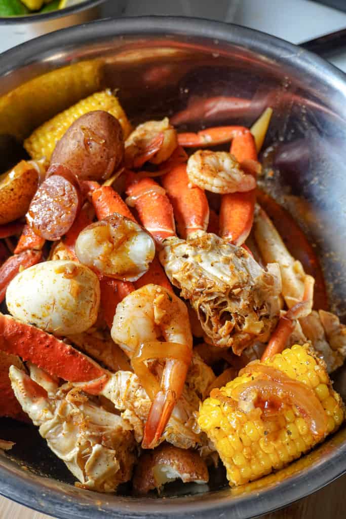 bowl full of seasoned seafood