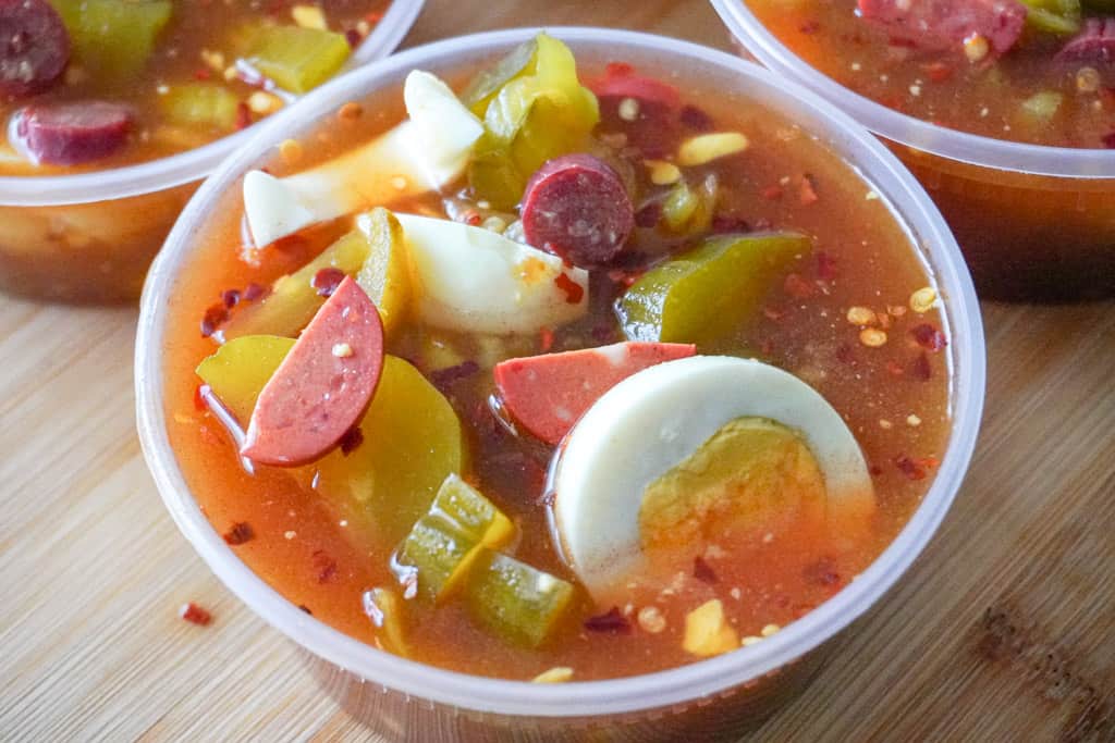 close up view of a spicy bowl