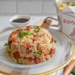 plated spam fried rice
