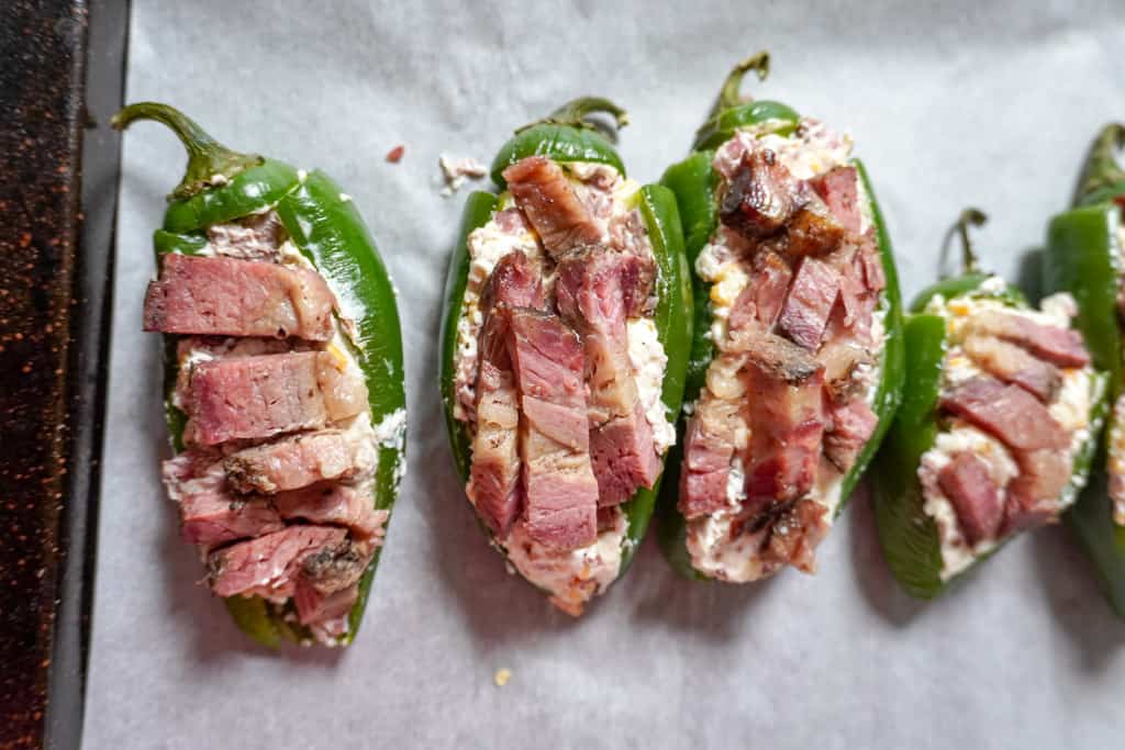 roasted jalapeños stuffed with cream cheese and brisket