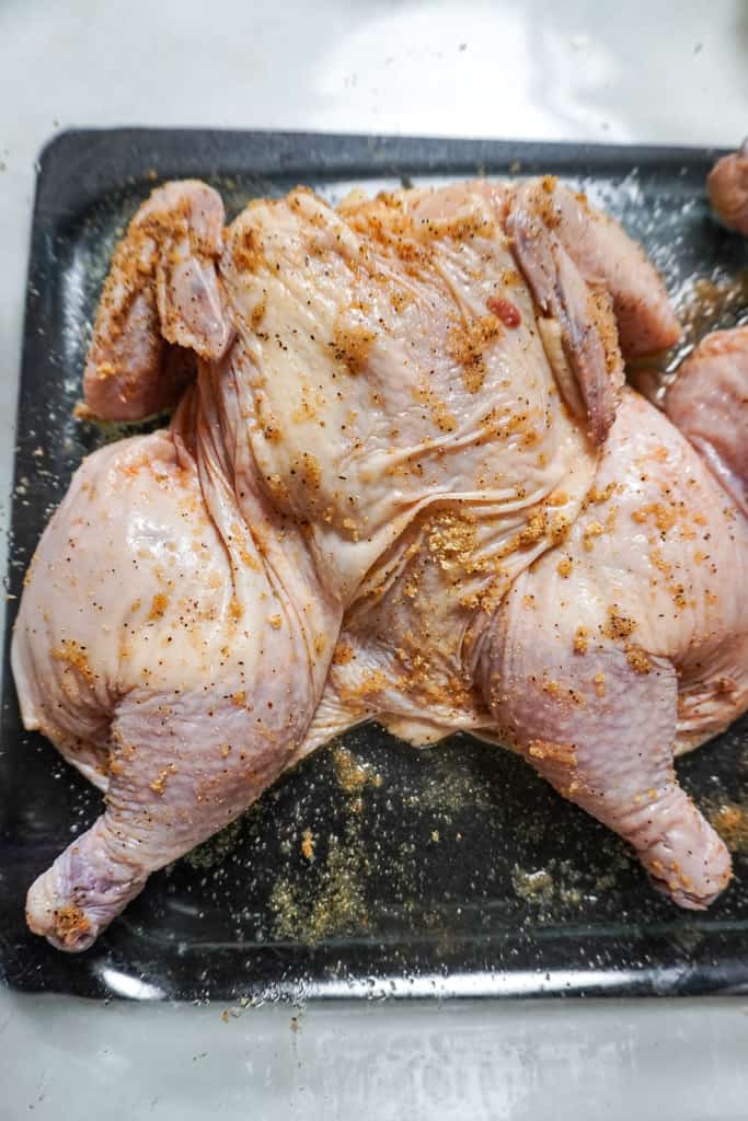 seasoned chicken ready for the oven