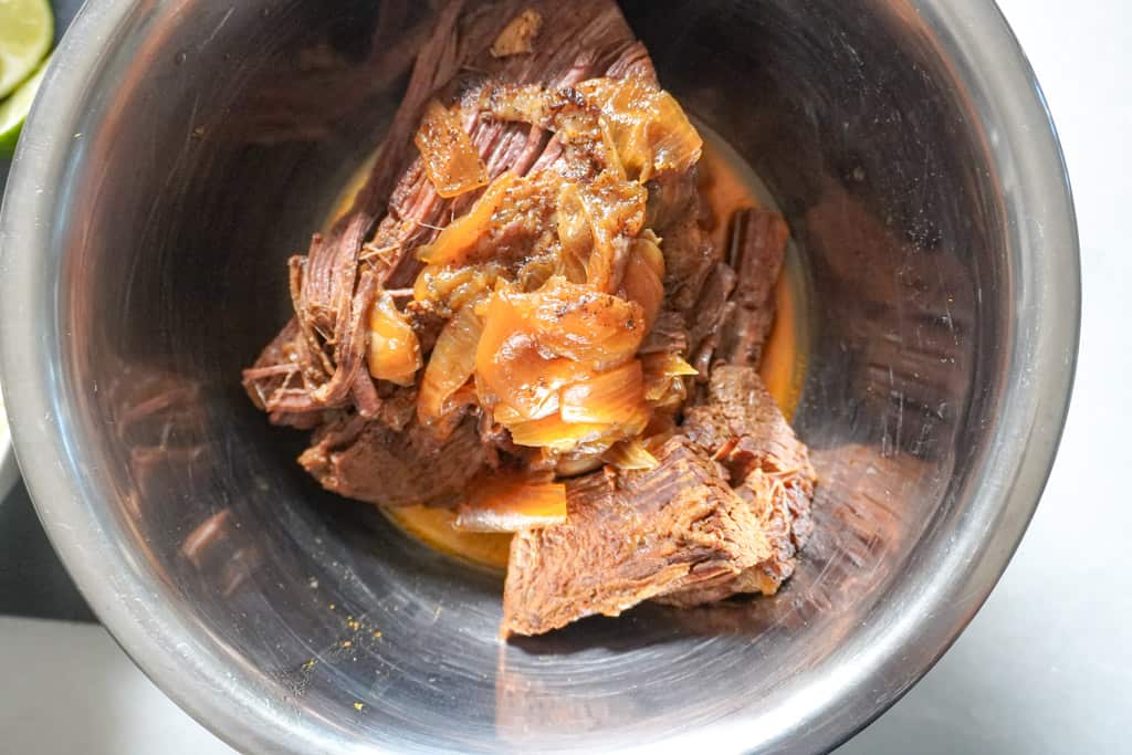 seasoned brisket in a bowl