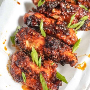 plated air fryer chicken tenders