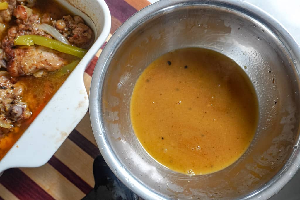 smothered chicken gravy in a bowl