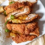 close up view of plated chicken katsu