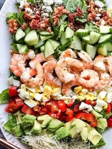 a platter of cobb salad