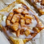close up of an apple danish