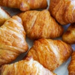 a tray of mini croissants