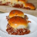 sloppy joe sliders on a plate