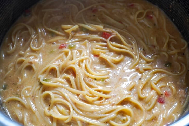 pasta in a large pot