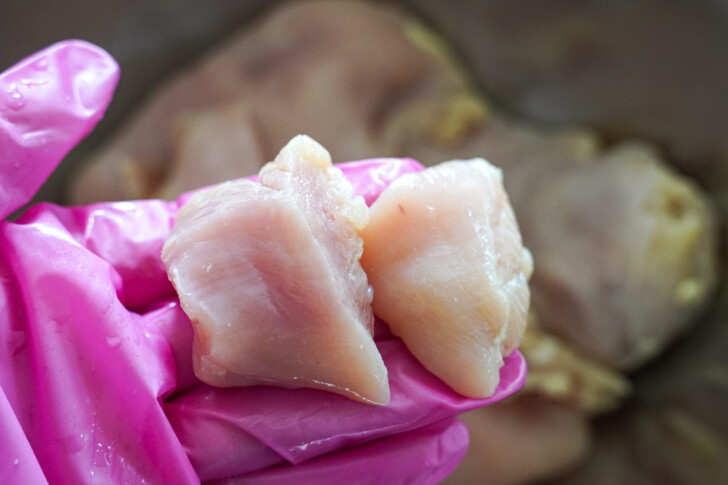 chicken breast cut up into bite size pieces