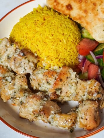 garlic parmesan chicken in a bowl