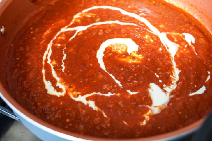 butter sauce in a skillet